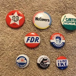 Eight Presidential Pins